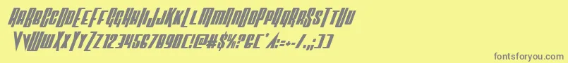 Vindicatorcondital Font – Gray Fonts on Yellow Background