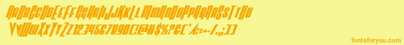 Vindicatorcondital Font – Orange Fonts on Yellow Background