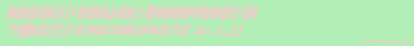 Vindicatorcondital Font – Pink Fonts on Green Background