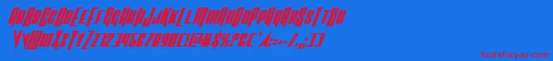 Vindicatorcondital Font – Red Fonts on Blue Background