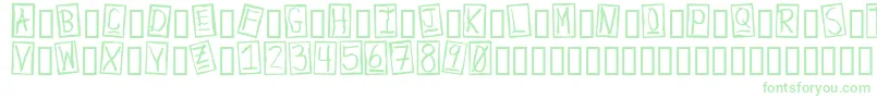 HumanBrownEye Font – Green Fonts on White Background