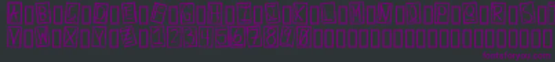 HumanBrownEye-fontti – violetit fontit mustalla taustalla