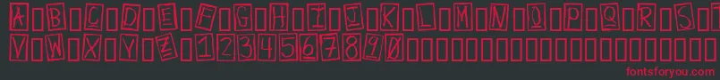 HumanBrownEye Font – Red Fonts on Black Background