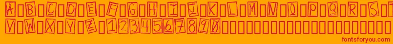 HumanBrownEye Font – Red Fonts on Orange Background