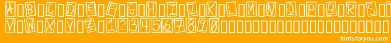 HumanBrownEye Font – White Fonts on Orange Background