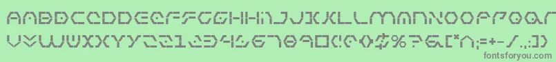 フォントZetasentryb – 緑の背景に灰色の文字