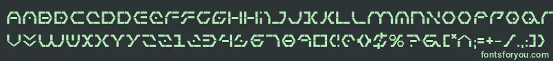 フォントZetasentryb – 黒い背景に緑の文字