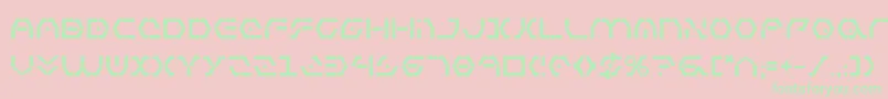 フォントZetasentryb – ピンクの背景に緑の文字