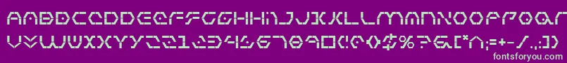 Zetasentryb Font – Green Fonts on Purple Background