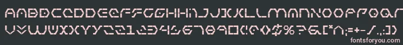 フォントZetasentryb – 黒い背景にピンクのフォント