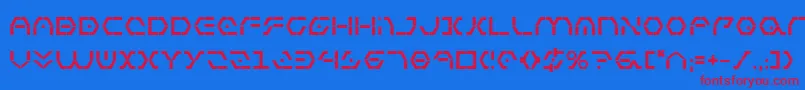 フォントZetasentryb – 赤い文字の青い背景