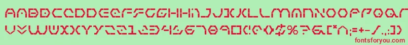 フォントZetasentryb – 赤い文字の緑の背景