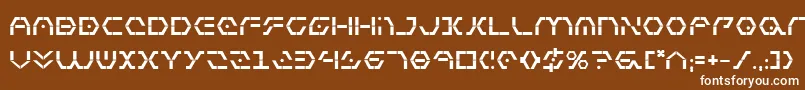 フォントZetasentryb – 茶色の背景に白い文字