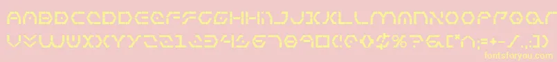 Zetasentryb-Schriftart – Gelbe Schriften auf rosa Hintergrund