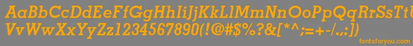 JaakSsiBoldItalic Font – Orange Fonts on Gray Background