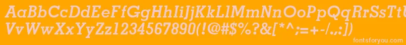 JaakSsiBoldItalic Font – Pink Fonts on Orange Background