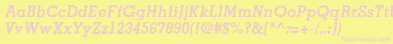 JaakSsiBoldItalic Font – Pink Fonts on Yellow Background