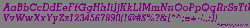 JaakSsiBoldItalic Font – Purple Fonts on Gray Background