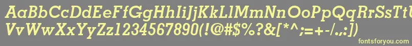 JaakSsiBoldItalic Font – Yellow Fonts on Gray Background