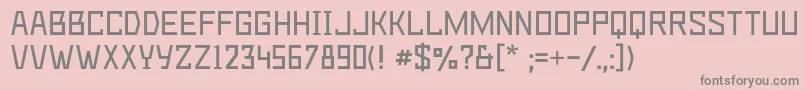 Deadmetroc Font – Gray Fonts on Pink Background