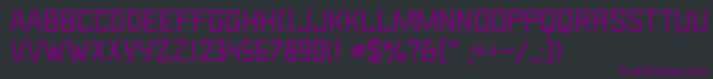 Шрифт Deadmetroc – фиолетовые шрифты на чёрном фоне