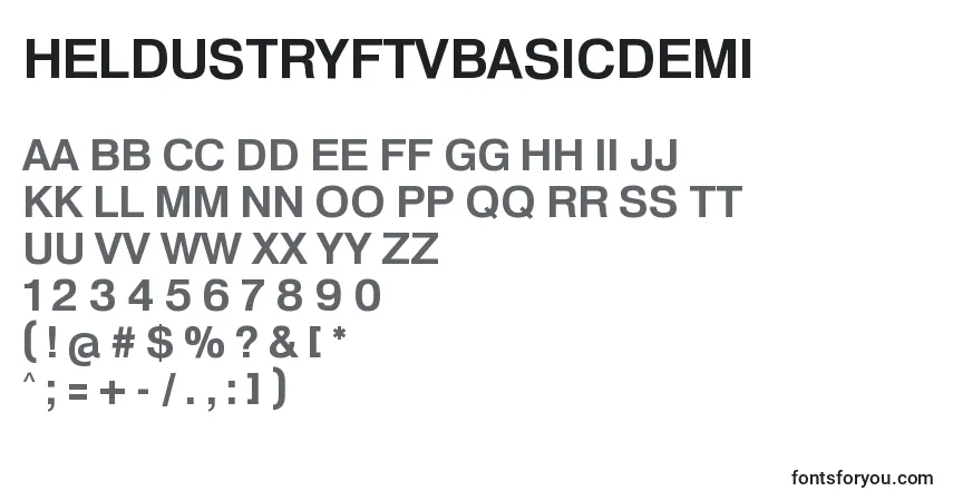 Czcionka HeldustryftvbasicDemi – alfabet, cyfry, specjalne znaki