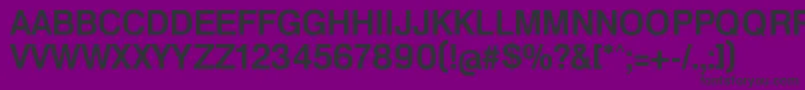 フォントHeldustryftvbasicDemi – 紫の背景に黒い文字