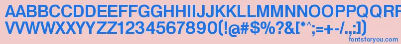 HeldustryftvbasicDemi Font – Blue Fonts on Pink Background