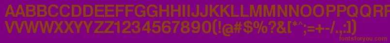 HeldustryftvbasicDemi Font – Brown Fonts on Purple Background