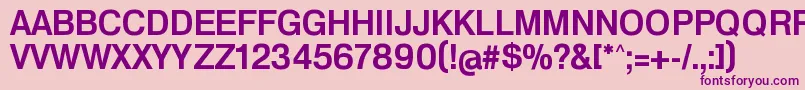 HeldustryftvbasicDemi Font – Purple Fonts on Pink Background