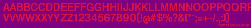 HeldustryftvbasicDemi Font – Red Fonts on Purple Background