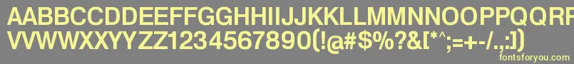 HeldustryftvbasicDemi Font – Yellow Fonts on Gray Background