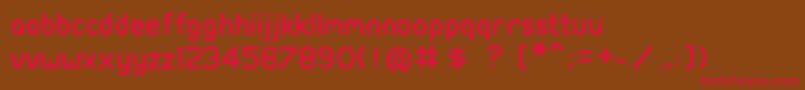 UbuntuTitle Font – Red Fonts on Brown Background