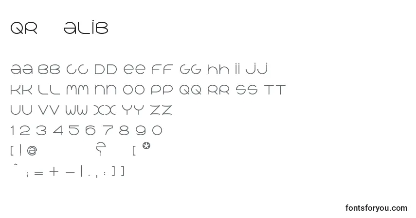 Шрифт QrРІalib – алфавит, цифры, специальные символы