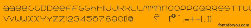 QrРІalib Font – Black Fonts on Orange Background