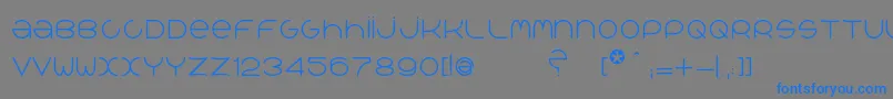 フォントQrРІalib – 灰色の背景に青い文字