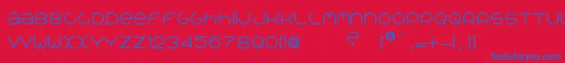 QrРІalib Font – Blue Fonts on Red Background