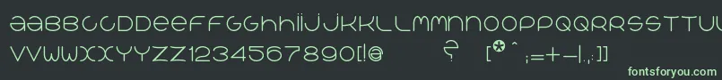 フォントQrРІalib – 黒い背景に緑の文字