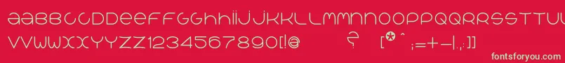 フォントQrРІalib – 赤い背景に緑の文字