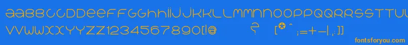 Czcionka QrРІalib – pomarańczowe czcionki na niebieskim tle