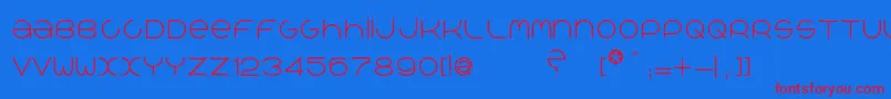 Шрифт QrРІalib – красные шрифты на синем фоне
