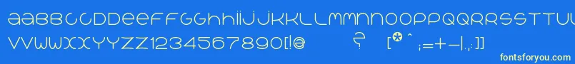 Czcionka QrРІalib – żółte czcionki na niebieskim tle