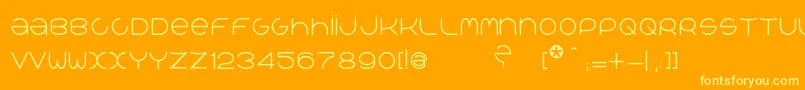 フォントQrРІalib – オレンジの背景に黄色の文字