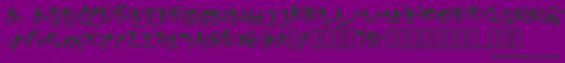 Bungnipper Font – Black Fonts on Purple Background