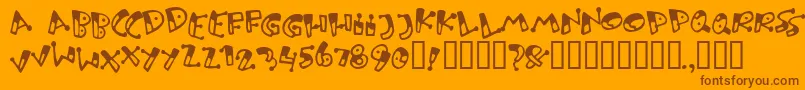 More about Bungnipper Font Bungnipper Font – Brown Fonts on Orange Background