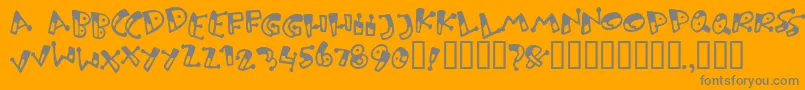 フォントBungnipper – オレンジの背景に灰色の文字