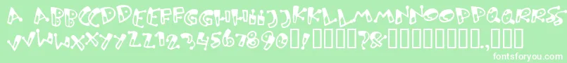 Bungnipper Font – White Fonts on Green Background