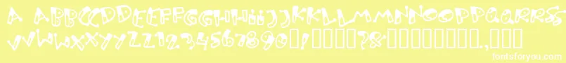 Bungnipper Font – White Fonts on Yellow Background