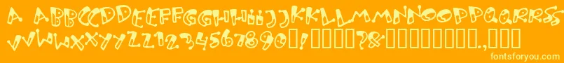 Bungnipper Font – Yellow Fonts on Orange Background