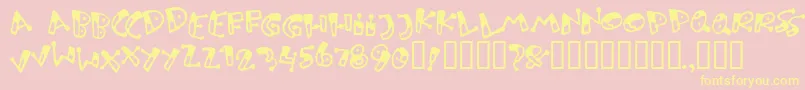 Bungnipper Font – Yellow Fonts on Pink Background